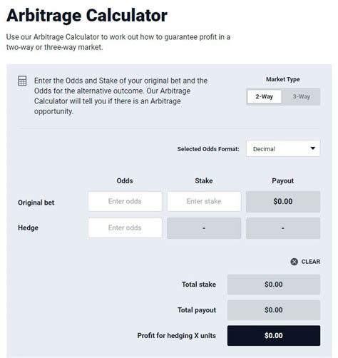 pinnacle arbitrage calculator